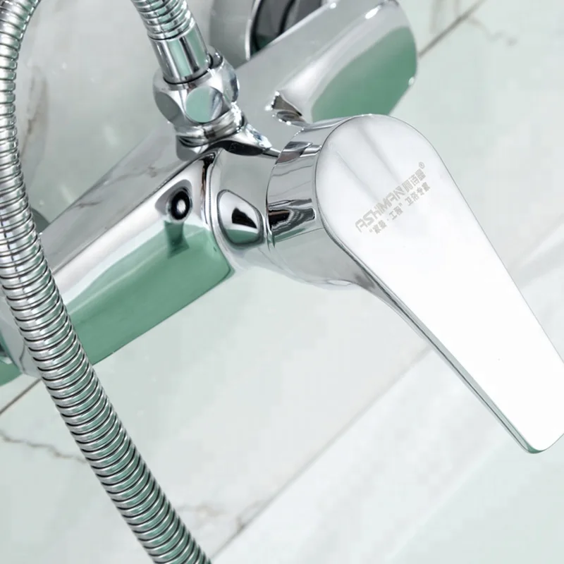 brass shower faucet set plumbing/ bathtub mixer with diverter