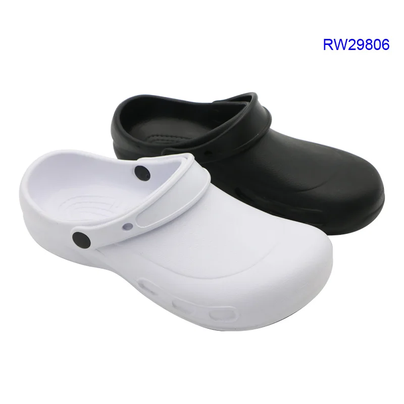 Rubber Sole White Garden Shoes Men Work Shoes Anti-Skid Rubber Clogs Injection EVA Clogs Shoes Simple Clogs Men