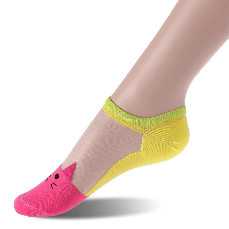 Women Solmate Low Cut Transparent Crystal  Lace Boot Socks Seller