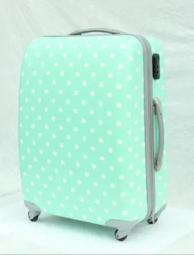 spinner wheel printing design PC suitcase carry on trolley luggage light weight travel trolley bags