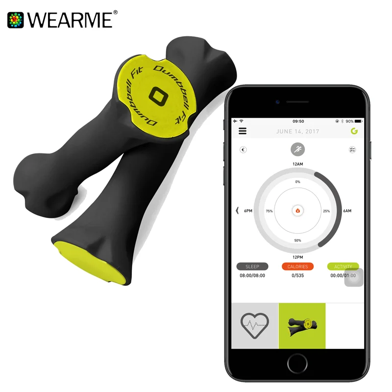 Smart dumbbells with app for manage your workout gym dumbbells
