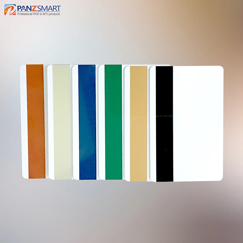 wholesale inkjet blank pvc card thermal overprint coating programmable RFID PVC blank card with Magnetic Stripe