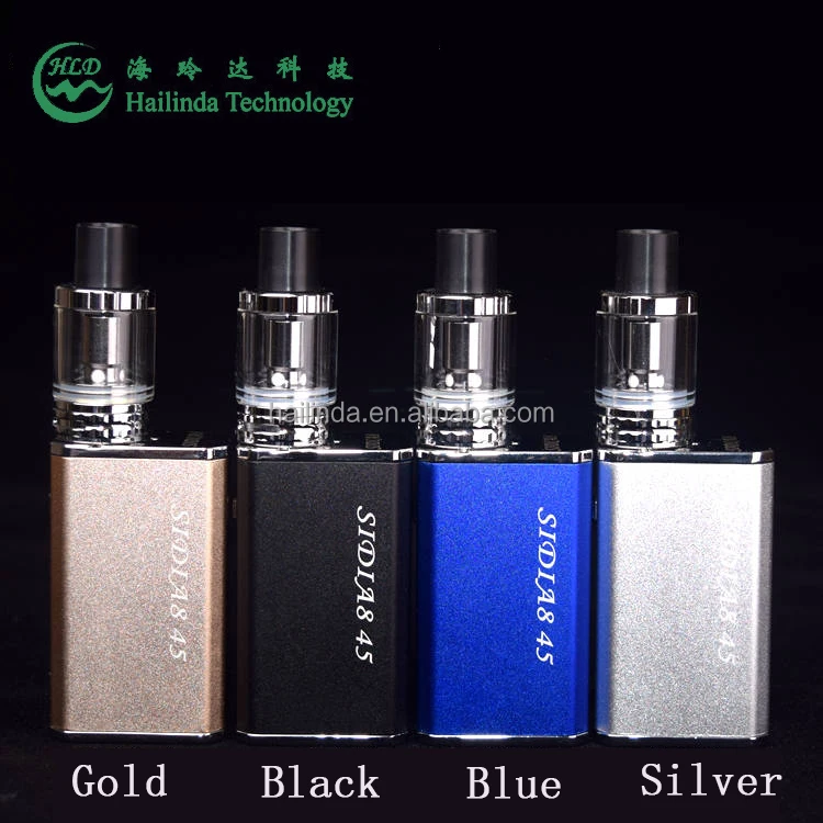 Newest e cig vape box mod sili A8 45w kit with f1.5ml liquid capacity tank