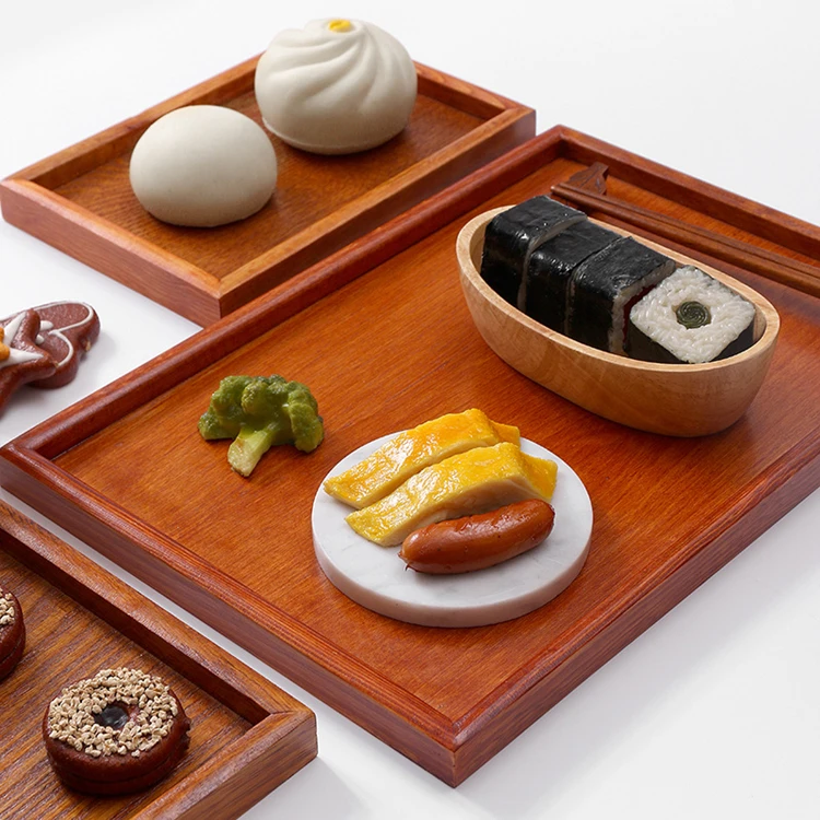 Wholesale Classical 22cm Handmade  Japanese Style Wood  Serving Tray