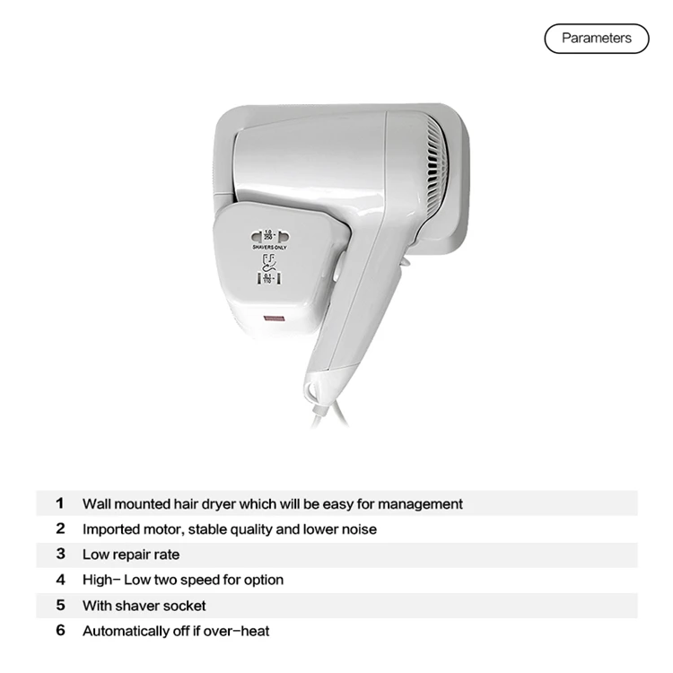 Honeyson New Arrival Usa Hotel Professional Pocket Rechargeable Hair Dryer