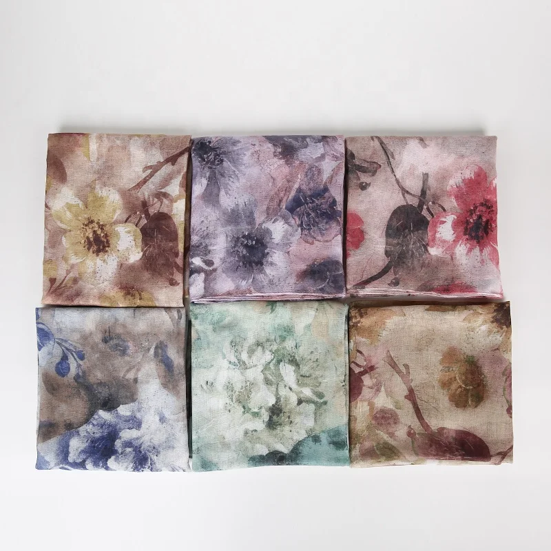 Best Selling Iran Hijab Muslim Flower Printing Polyester Hijab For Malaysia Women