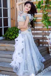 RT322 Wuchieal Профессиональные Индивидуальные костюмы для танца живота для детей