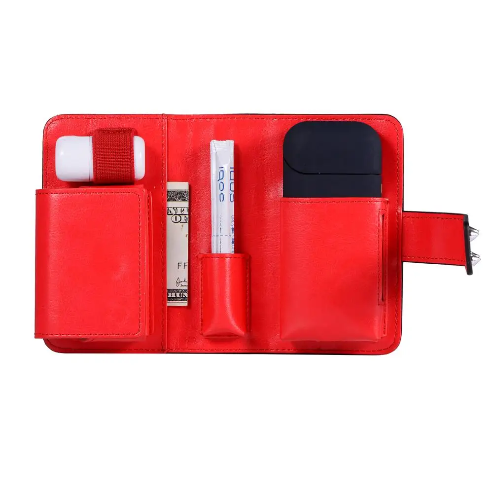 
New products ideas 2018 multifunction punk rivet electronic cigarette case for IQOS, leather storage bag for IQOS 