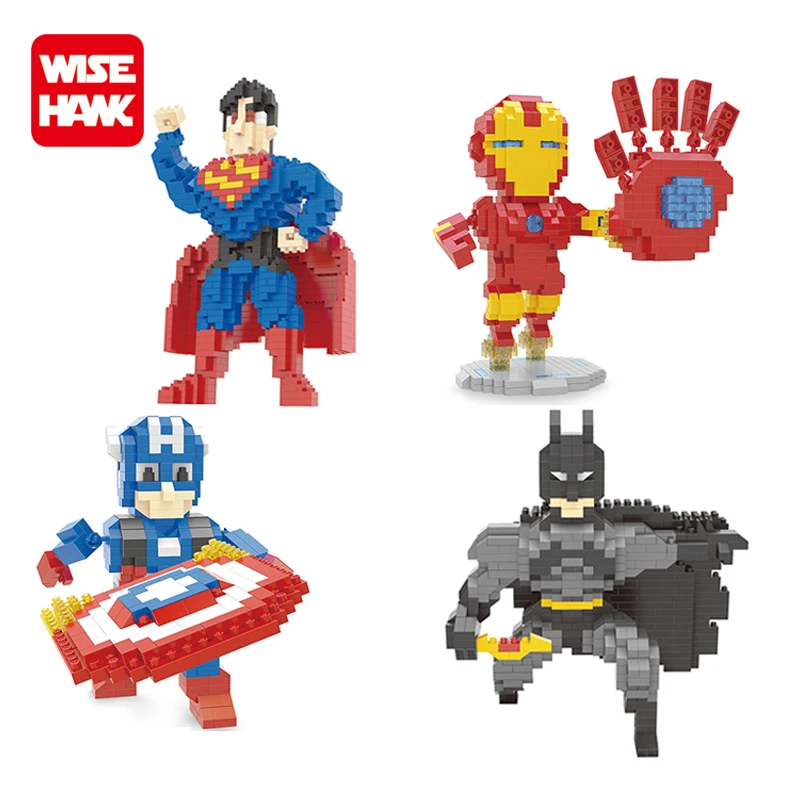 Wholesale latest mini blocks super heroes figure plastic building block toys for kids
