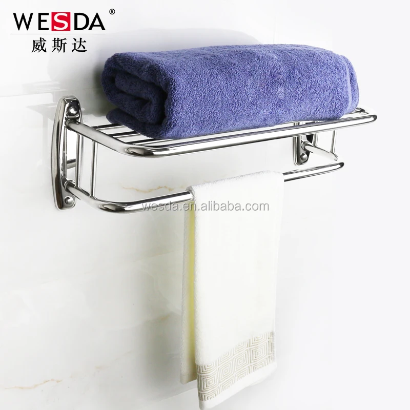 Wesda Высококачественная полка для банных полотенец из нержавеющей стали a002