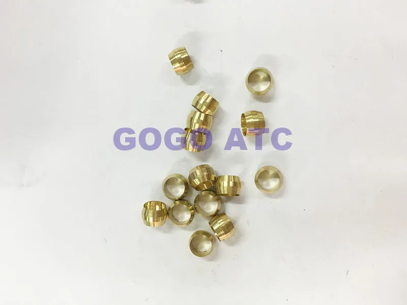 High quality Copper card sets Clip ring 4 6 8 10 12 14 16 mm brass fitting olive oil tubing brass fittings Gold Tone