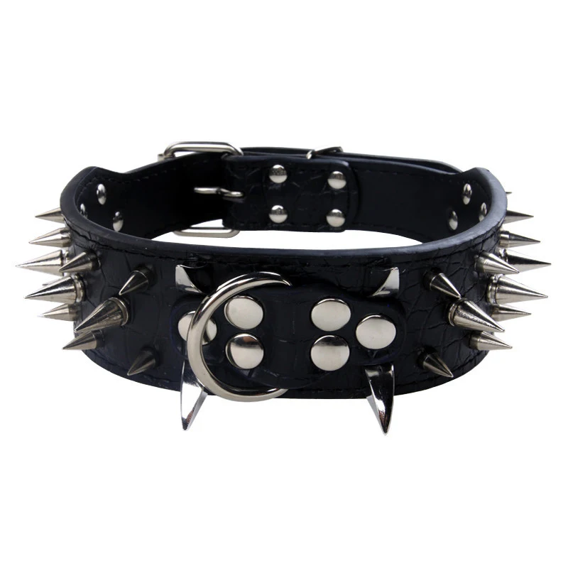 PU pet collar rivet dog belt horn spike dog collar pet supplies dog chain