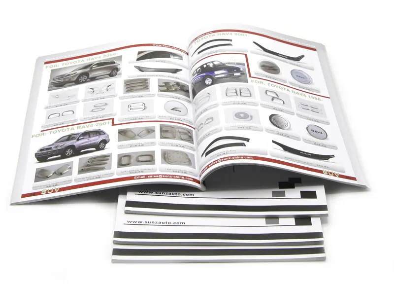 Colors Folded catalogue auto spare parts catalogue printing truck parts catalog brochure printing magazine catalogue printing