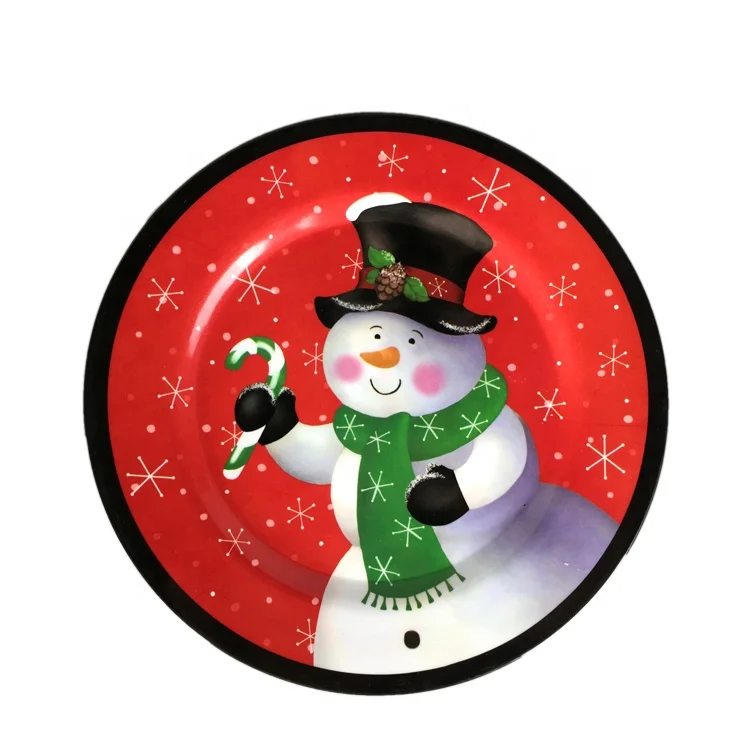 2019 newest popular on USA market plastic melamine dinner plate for Christmas