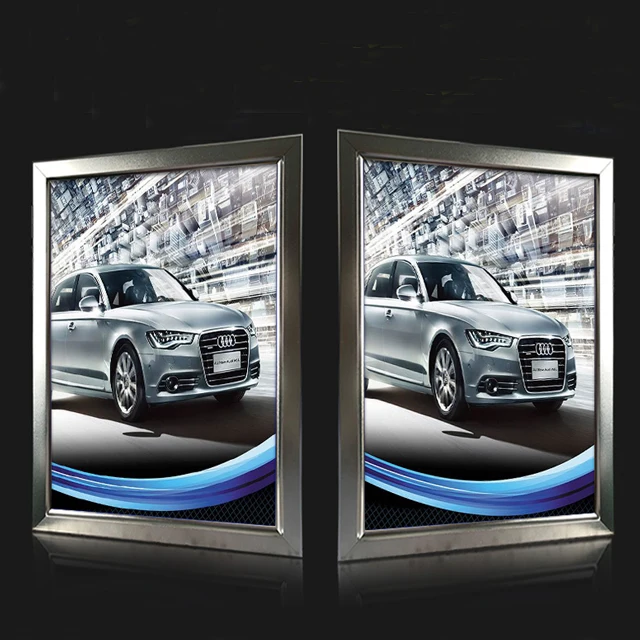 Cinema Slim Poster Aluminum Display Advertising Led Snap Frame Lightbox