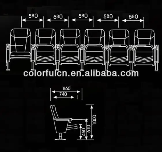 
Most Cheap Popular Economical Auditorium Chair/Auditorium Seating/Auditorium Seat YA-04 With Writing Pad 
