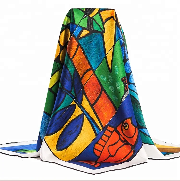 Производители Ханчжоу, индивидуальный роскошный женский шифоновый шарф из 100% шелка