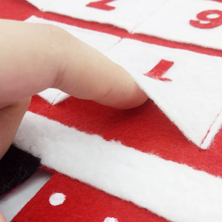 2020 santa countdown calendar luxury custom felt gift Christmas Advent Calendar