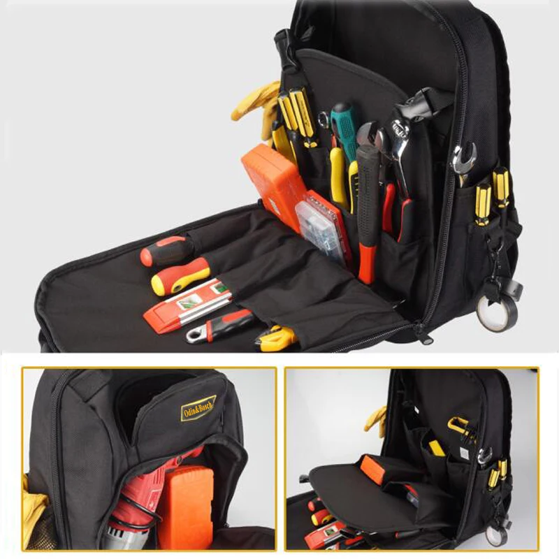 Customized Hot Sale Waterproof Set Tools Kit Storage Electrician Backpack Tool