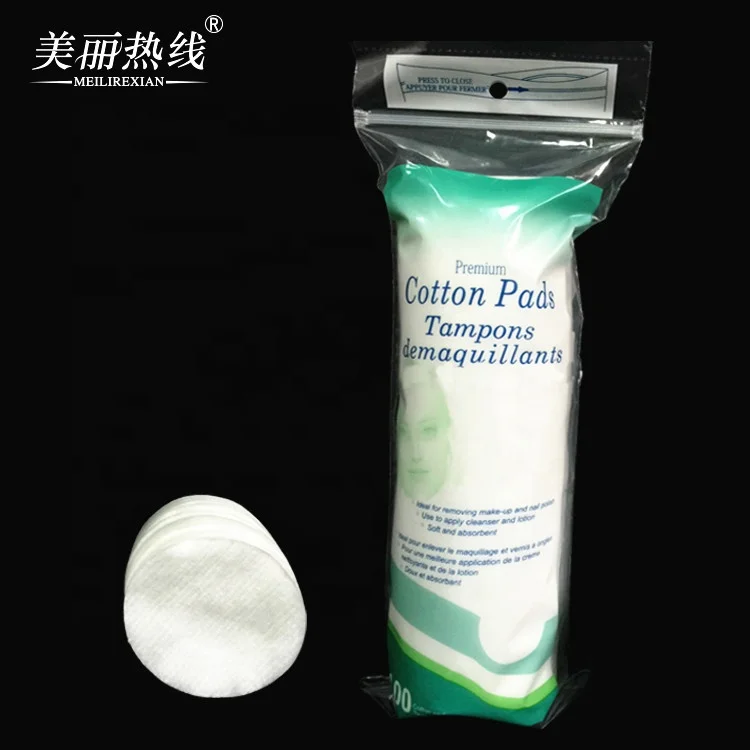 2022 Hot selling high quality natural plant fiber cosmetic removal round cotton pad
