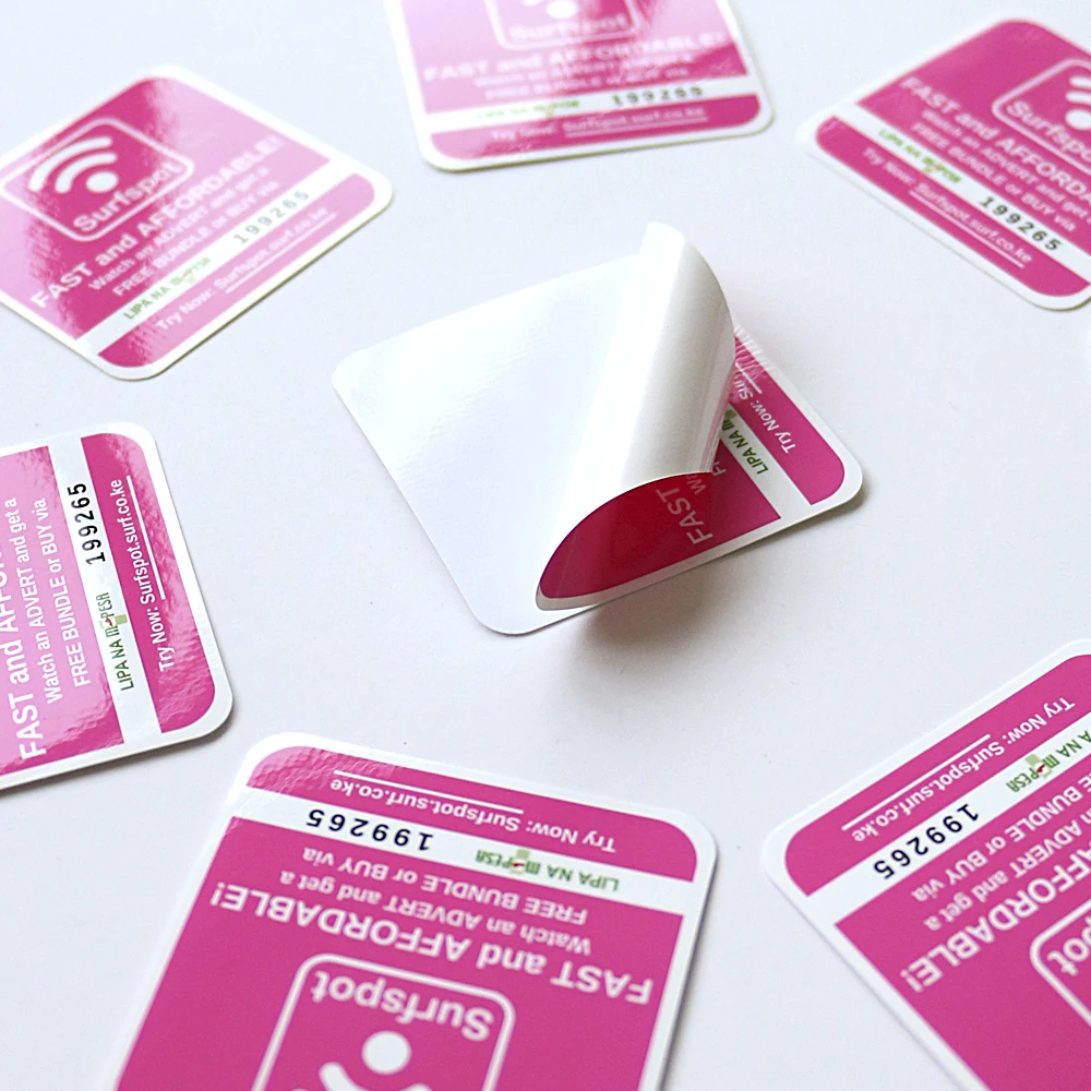 Factory customized die cut vinyl waterproof stickers adhesive label sticker printing