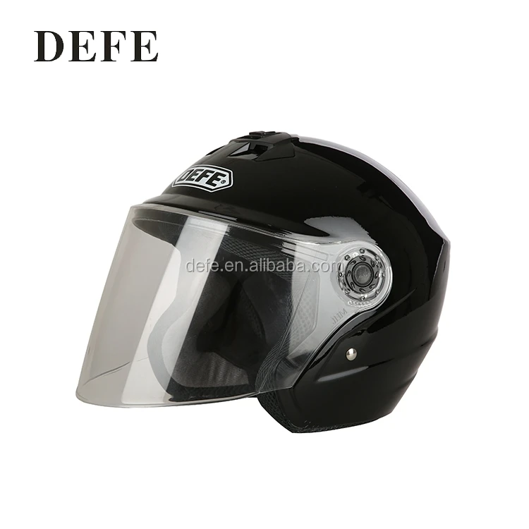 Черные мотоциклетные шлемы на половину лица с индивидуальным