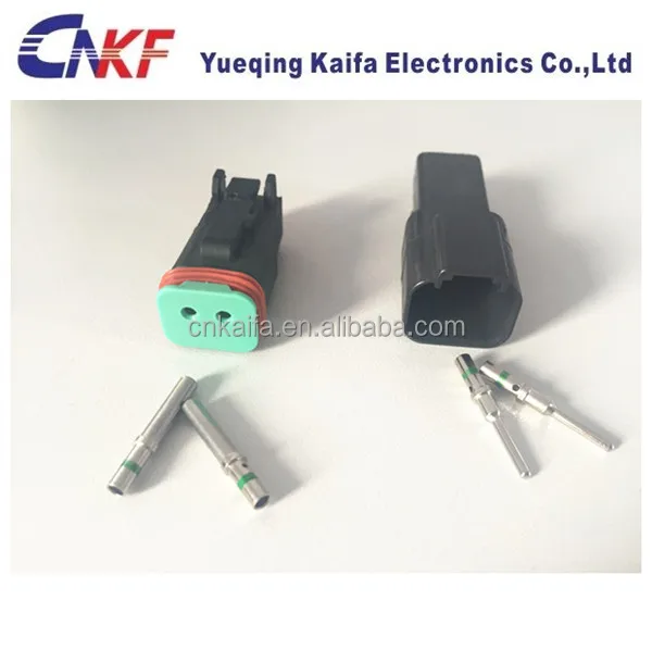 Deutsch DT 2 контактный разъем черного цвета для мальчиков и девочек водонепроницаемый авто DT06-2S/DT04-2P с 14 калибра обжимных разъёмов