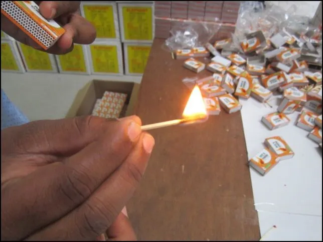 Inspection service for safety matches/pre shipment inspection service in India by  QC service inspection company