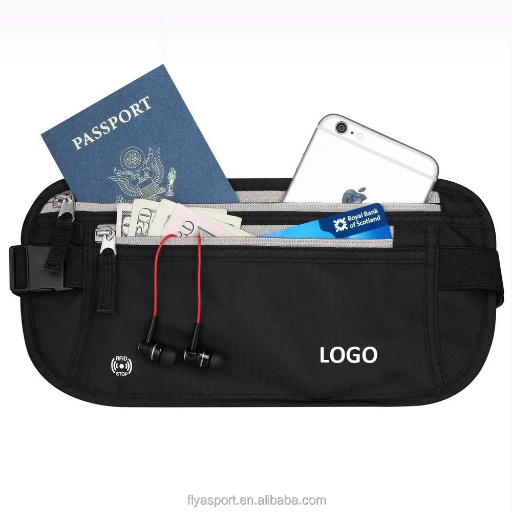 2022 new design best selling RFID blocking money belt for travel,daily walking