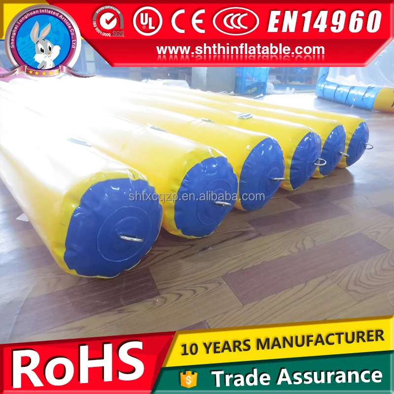 Inflatable floating cylinder marker buoy water barrier tube swim buoy long tube buoys