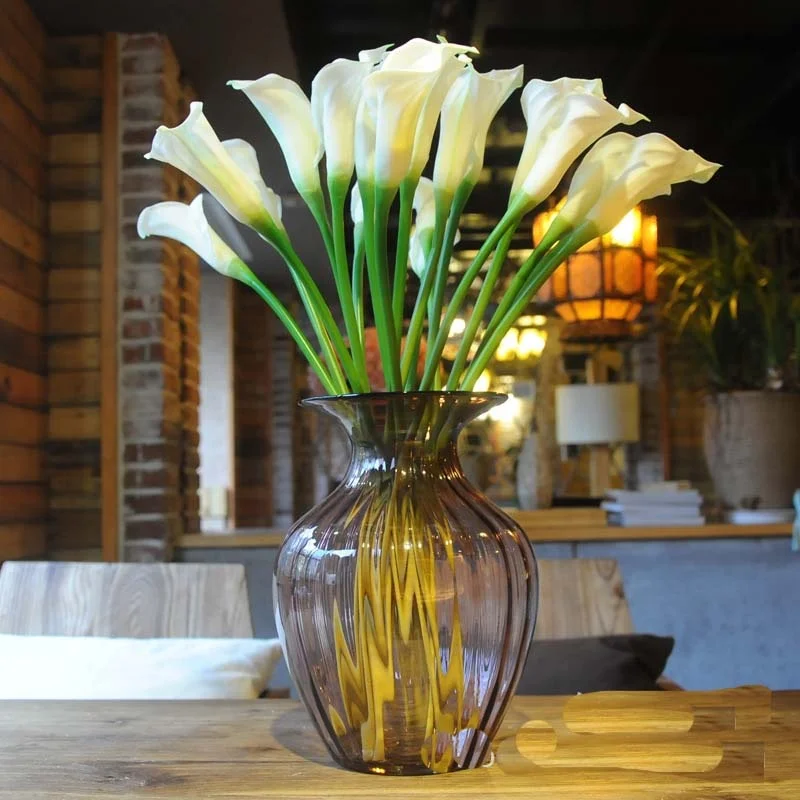 Wholesale Fashion Real Touch PU Calla Lily Bulbs Artificial Flower for Wedding and Home Decoration