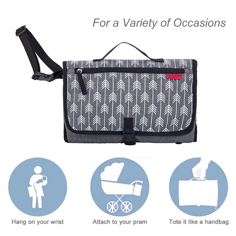 Portable Diaper Changing Pad Waterproof Travel Changing Mat Custom Polyester Portable Changing Pad for baby