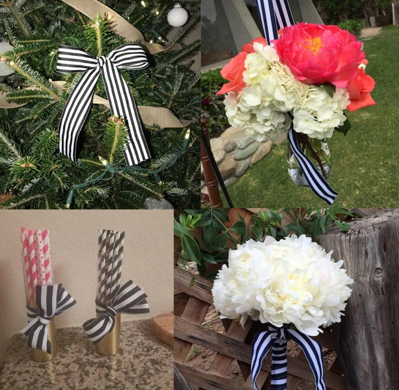 10 mm Wholesale Colorful Striped Ribbon Gift Wrapping Ribbon