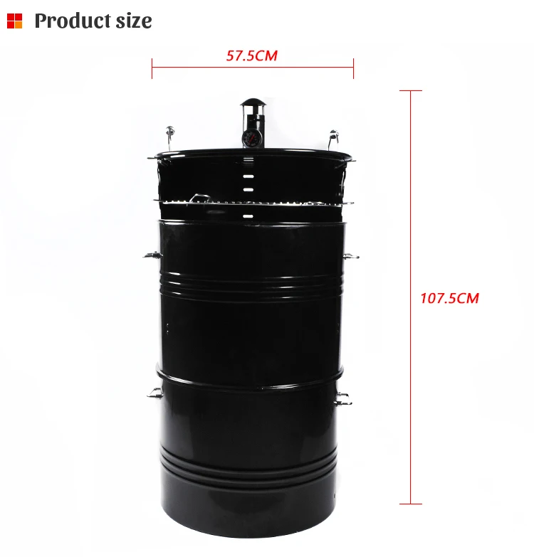 Outdoor Used Large Barrel Grill Charcoal 5 In 1 Smoker BBQ Barbecue Oil Drum Grills For Outdoor Backyard