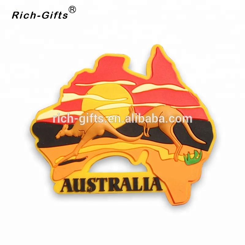 Custom country shaped map fridge magnet for Australia Souvenir