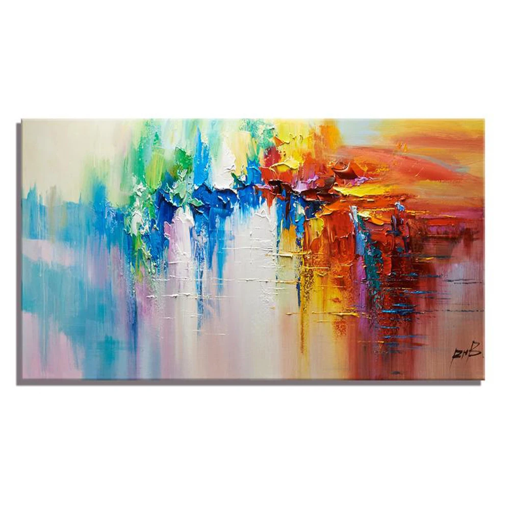Абстрактная живопись настенное Искусство Декор нож ручной работы декоративная живопись