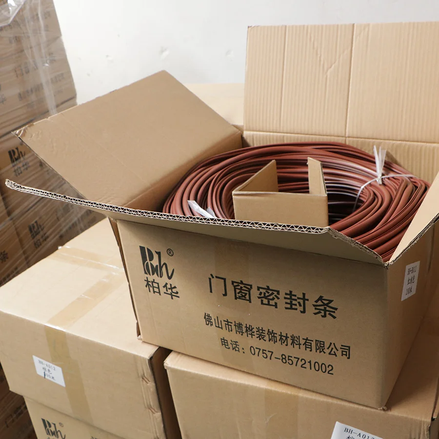 Extruded PVC Weather Dust Proof Rubber Strip Sliding Door Frame Groove Gasket Repair Soundproof Seals R 9x5x3.8mm Color Coffee