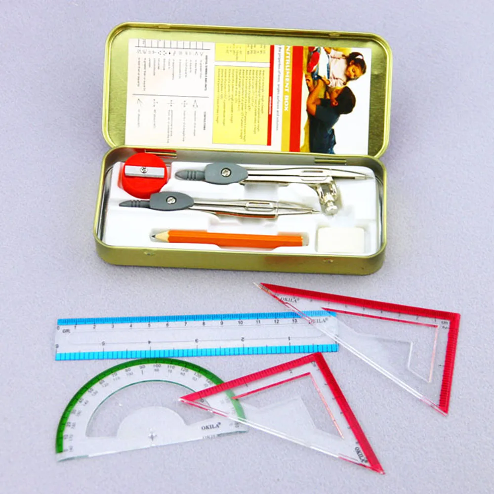 geometry tools mathematical instruments box ,geometry set for students
