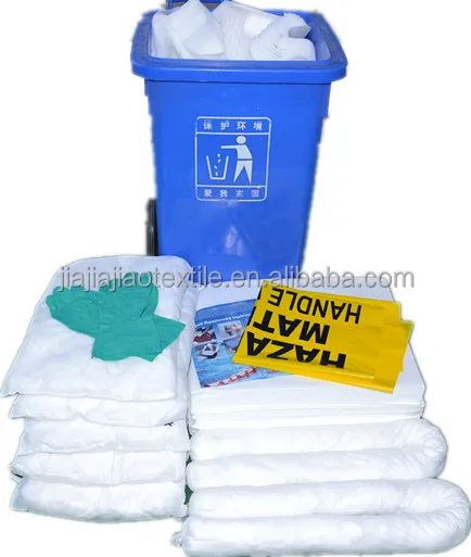 emergency oil spill control/chemical absorbent spill kits