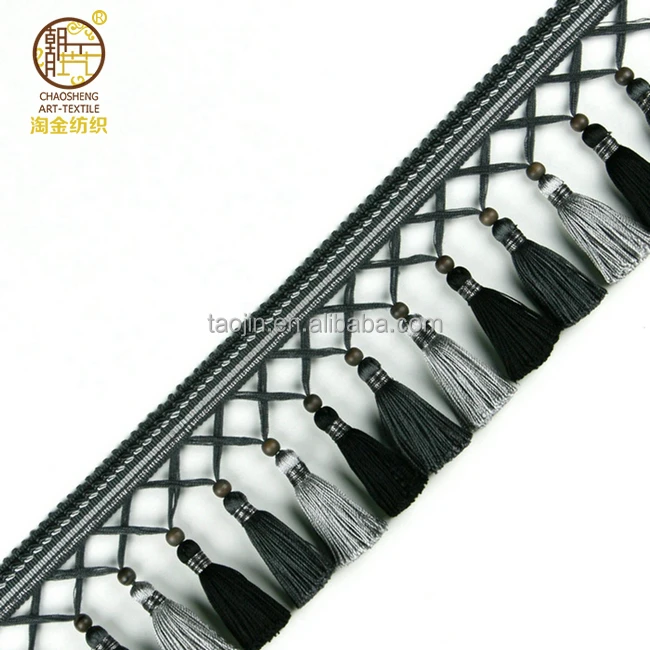 
Decorative Tassel Furniture Decor Carpet Trim Polyester Yarn 