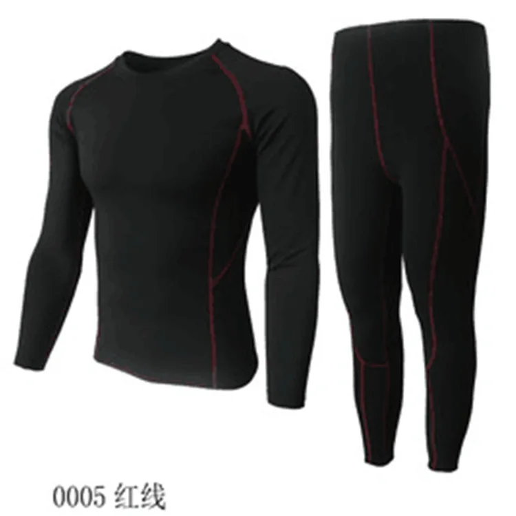 Winter Thermal Underwear Sport Base Layer Running polyester Long Sleeve T Shirt Sport for Men