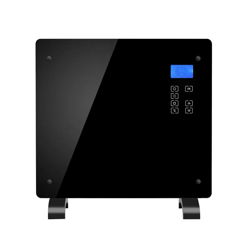 LCD display glass panel heater with IP 7x24h for adjustable temperature equipped with remote control