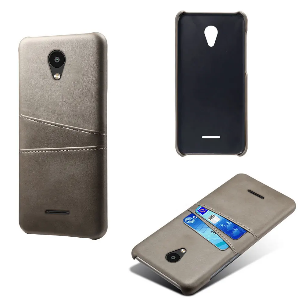 Card Slot Pu Leather Mobile Phone Back Cover Case For Meizu C9