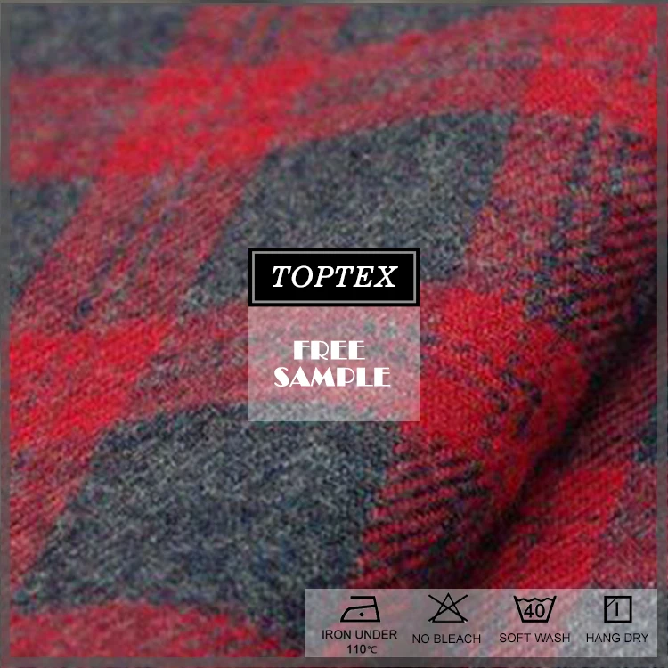 
100 % cotton plaid flannel fabric for shirts 