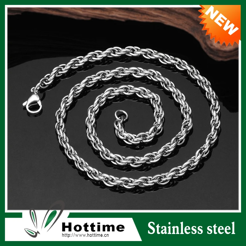 Hottime Wholesale 24K Gold Plating Stainless Steel Chunky Fashion Jewelry colorful necklace