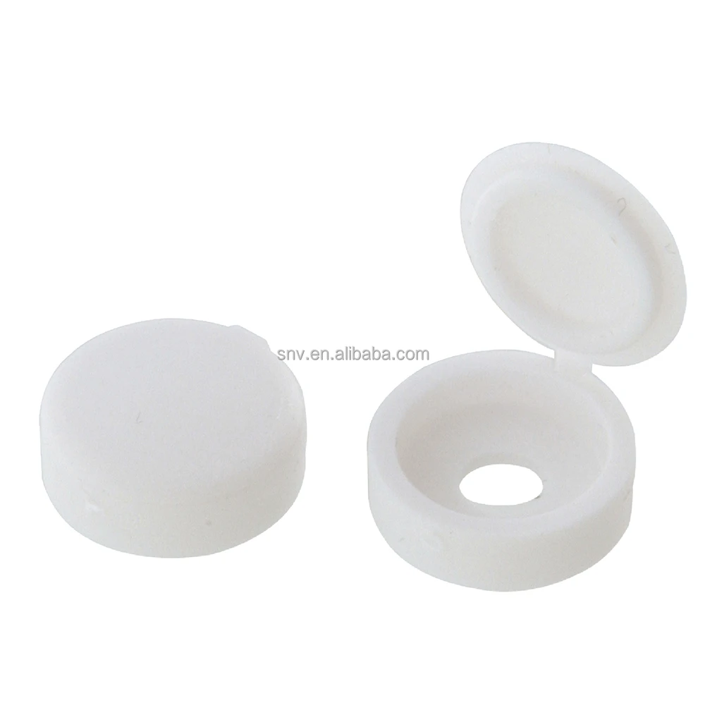 Decorative Black Snap-On Plastic Screw Cap Cover