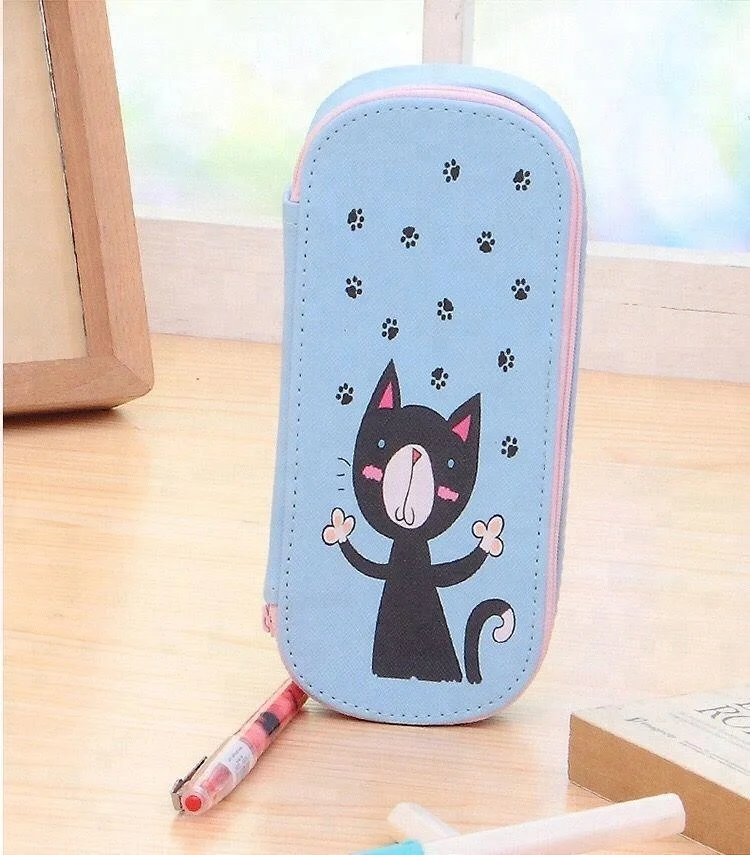 
Simple PU Large-capacity Pencil bag art Pencil box Learning Stationery 