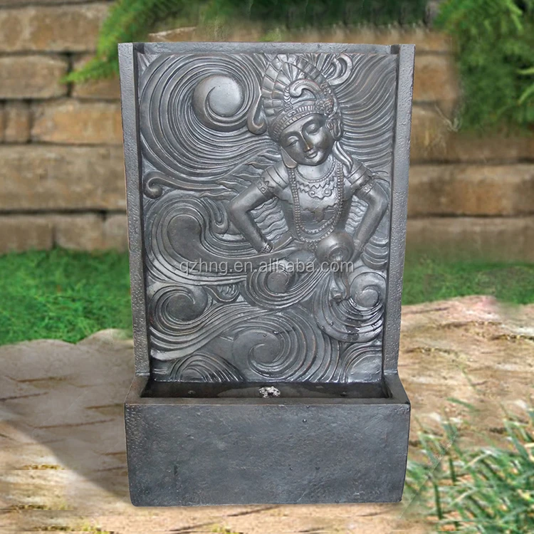 Новый Polyresin Индия статуя Будды Фонтан Для дома и сада