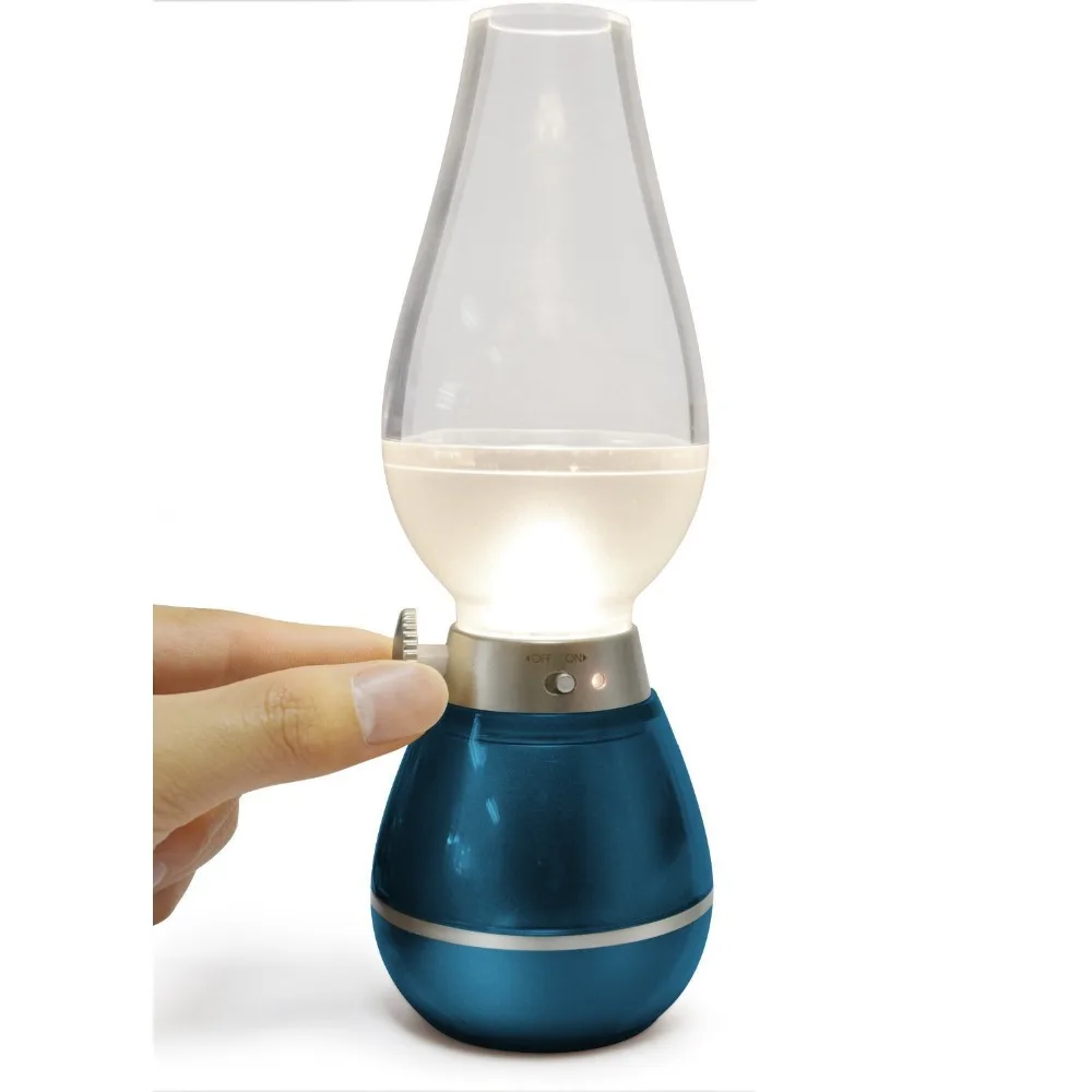 Flameless LED Blowing Control Adjustable Nostalgia Retro Style LED Night Light Lamp