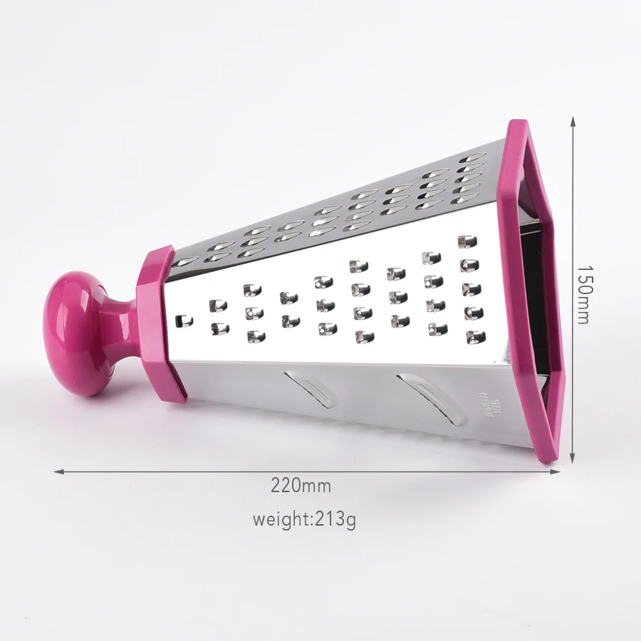 Multi purpose ABS material handle stainless steel 6 sided grater